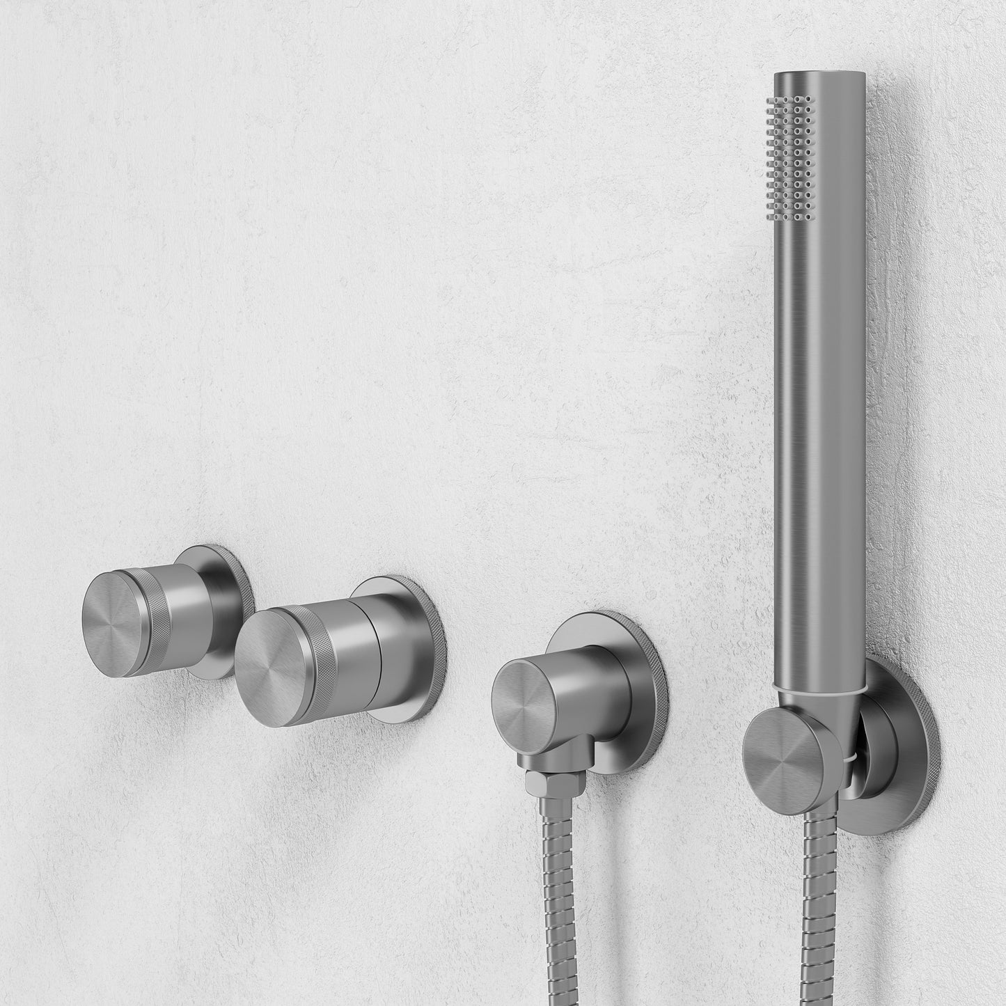 Urban Brushed Stainless Floorstanding Bath Shower Mixer Tap