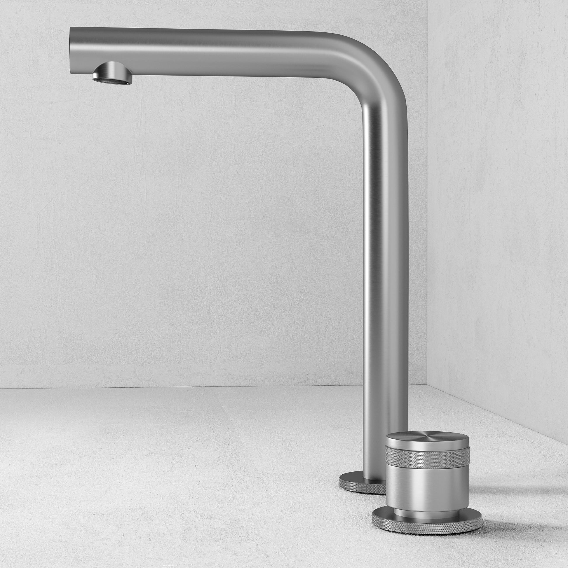 Urban Brushed Stainless Tall Deck Mounted Basin Mixer Tap