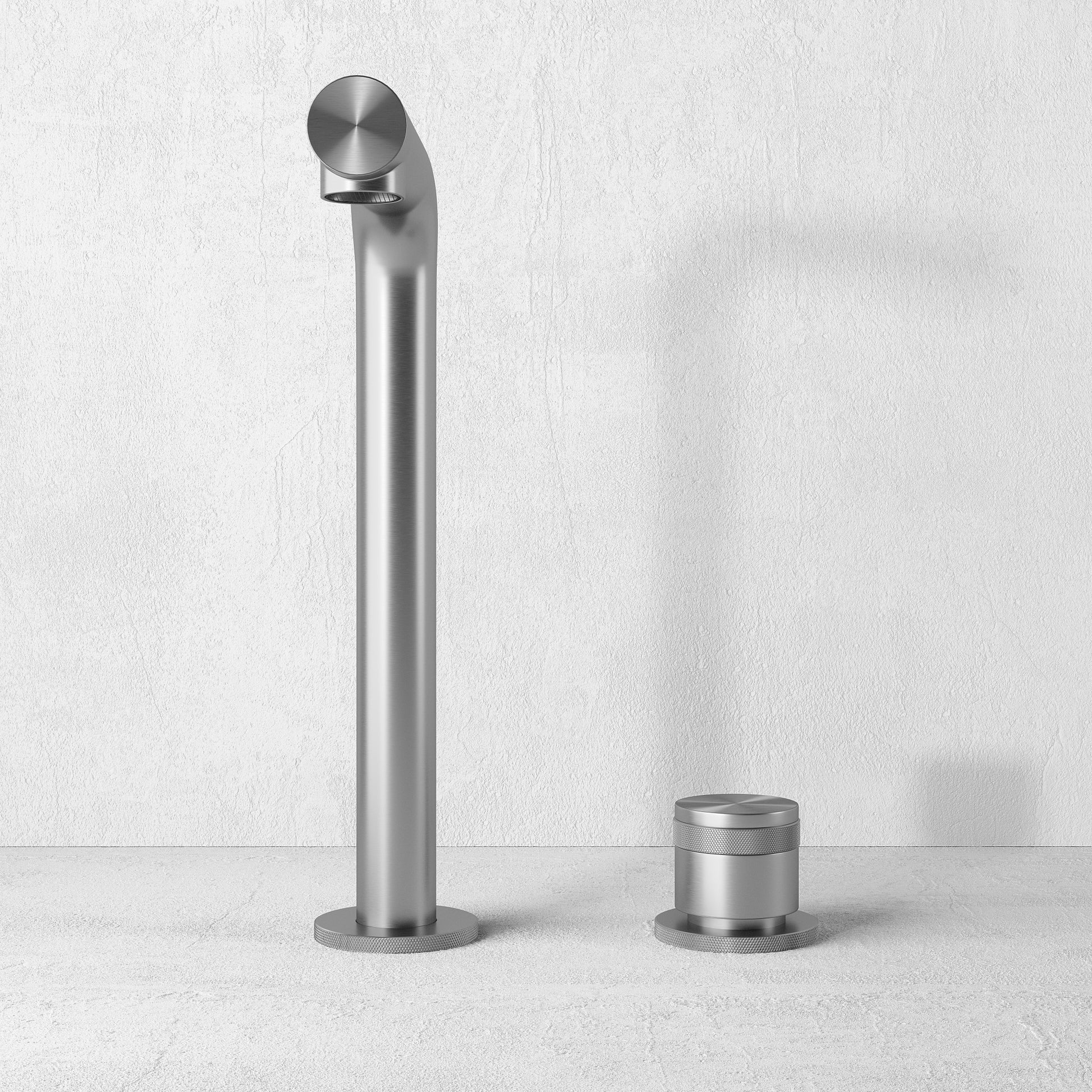Urban Brushed Stainless Tall Deck Mounted Basin Mixer Tap