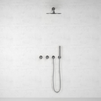Urban Brushed Stainless Thermostatic Shower with Handheld Shower
