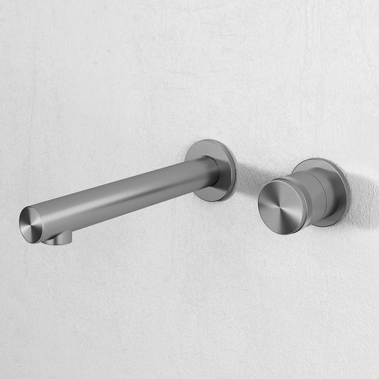 Urban Brushed Stainless Wall Mounted Basin Mixer Tap