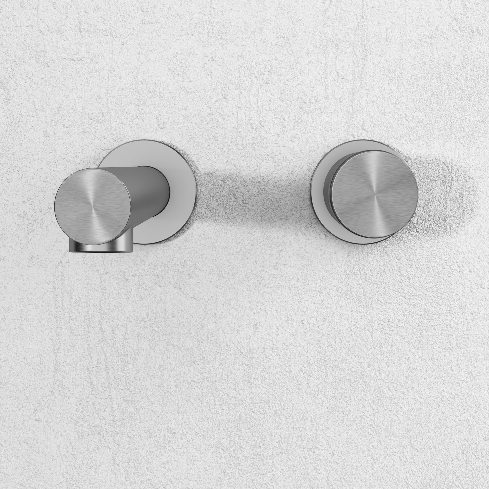 Urban Brushed Stainless Wall Mounted Basin Mixer Tap