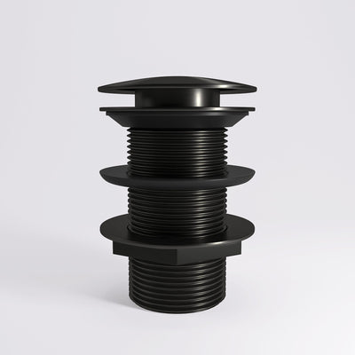 Urban Gunmetal Black Unslotted Click Clack Basin Waste