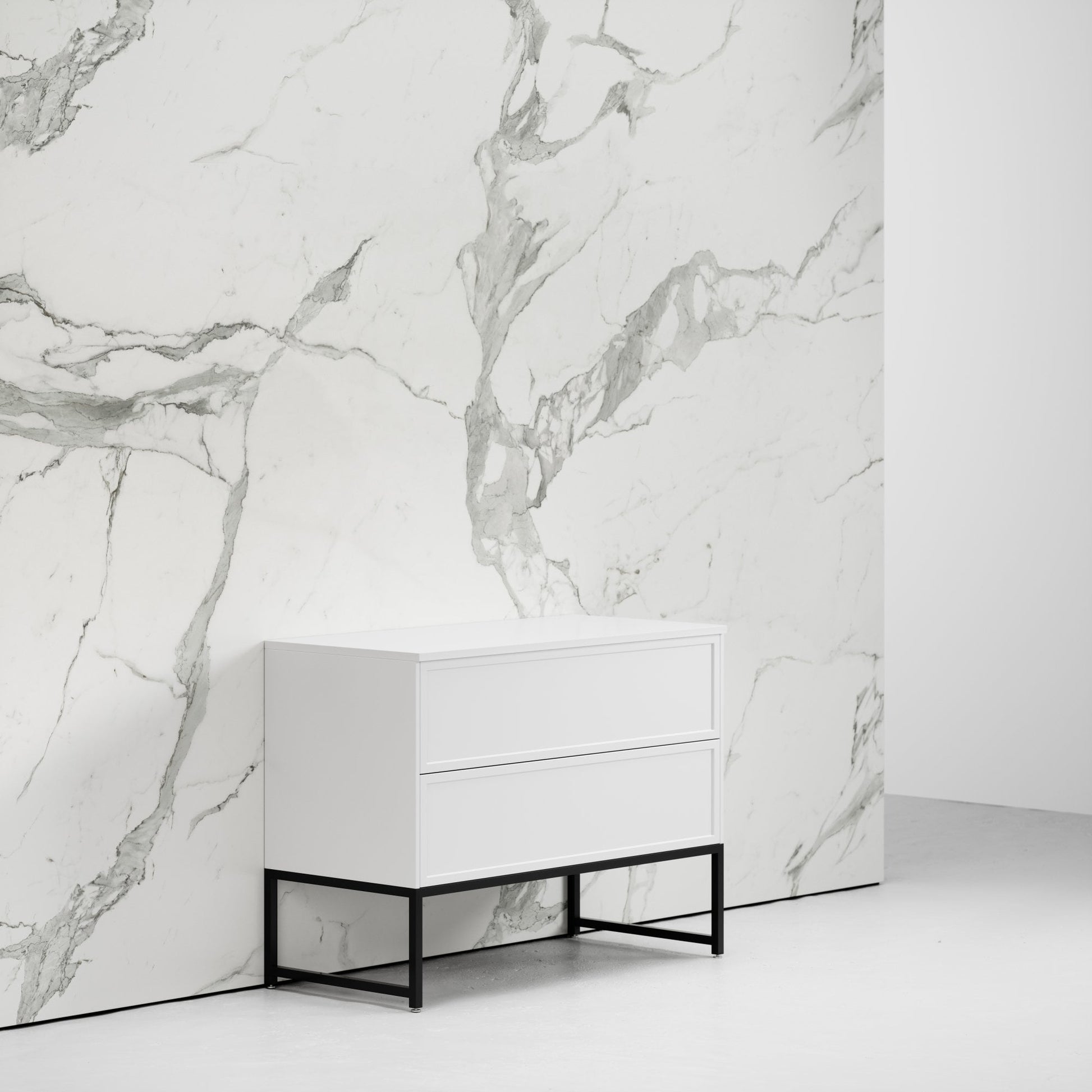 Vanita Matte White Freestanding Bathroom Vanity 1000mm