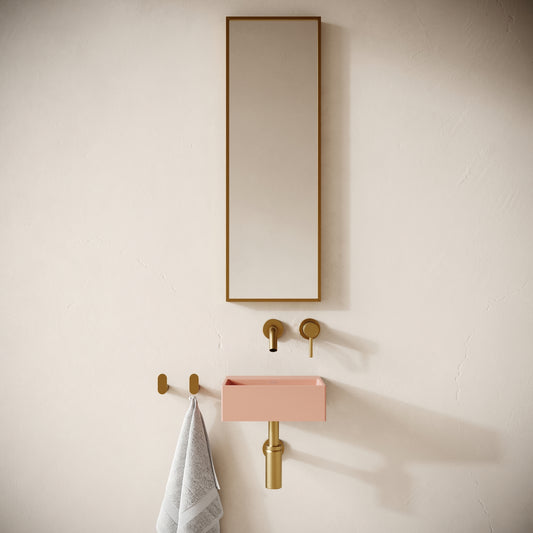Vasel Blush Concrete Wall Hung Basin 300mm