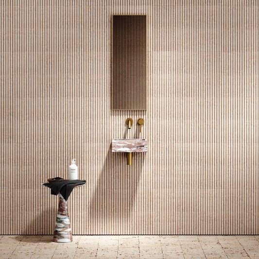 Vasel Rosa Norwegian Marble Wall Hung Basin 300mm