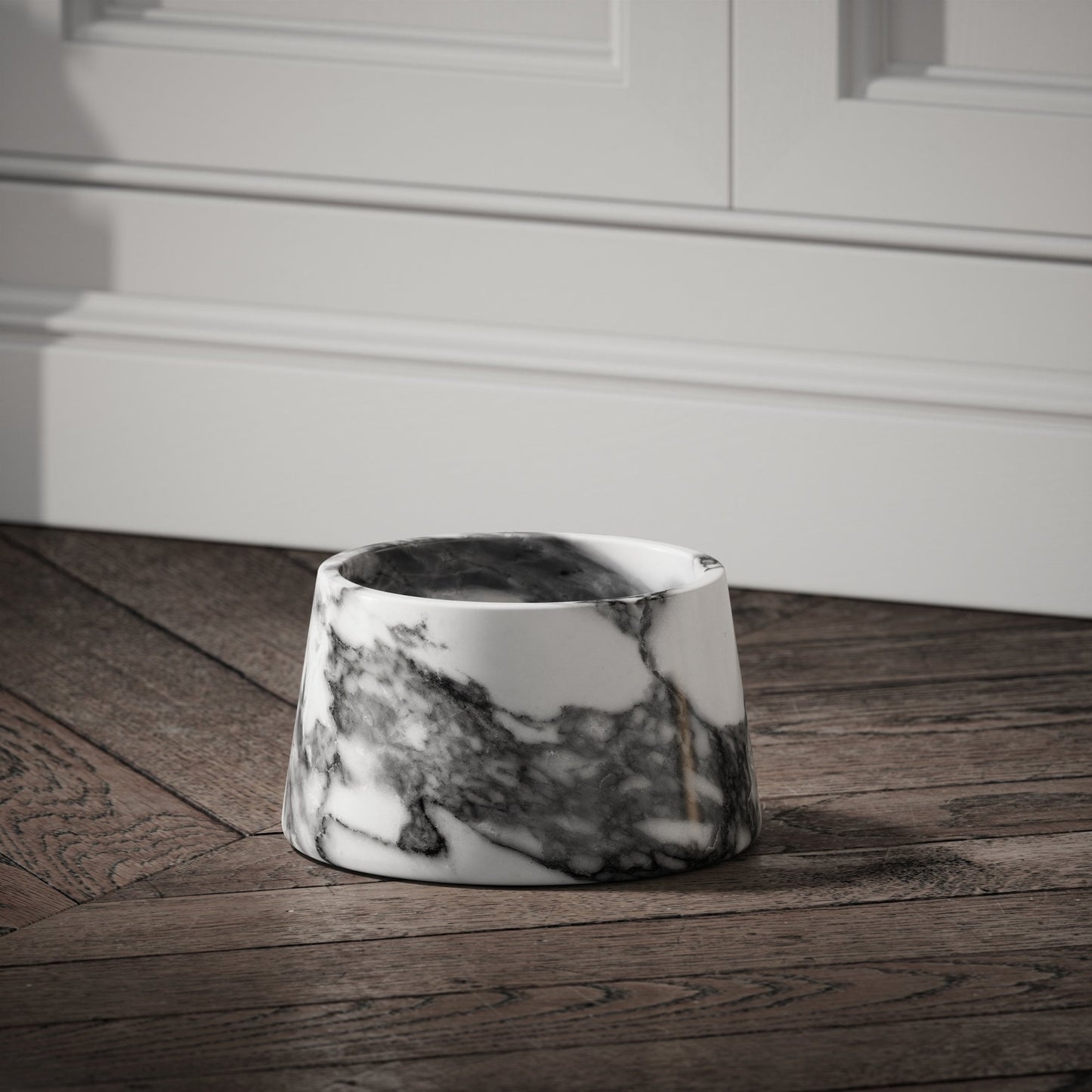 Vasoni Arabescato Marble Dog Bowl