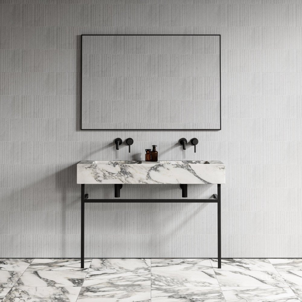 Vernante Arabescato Marble Vanity Unit 1200mm