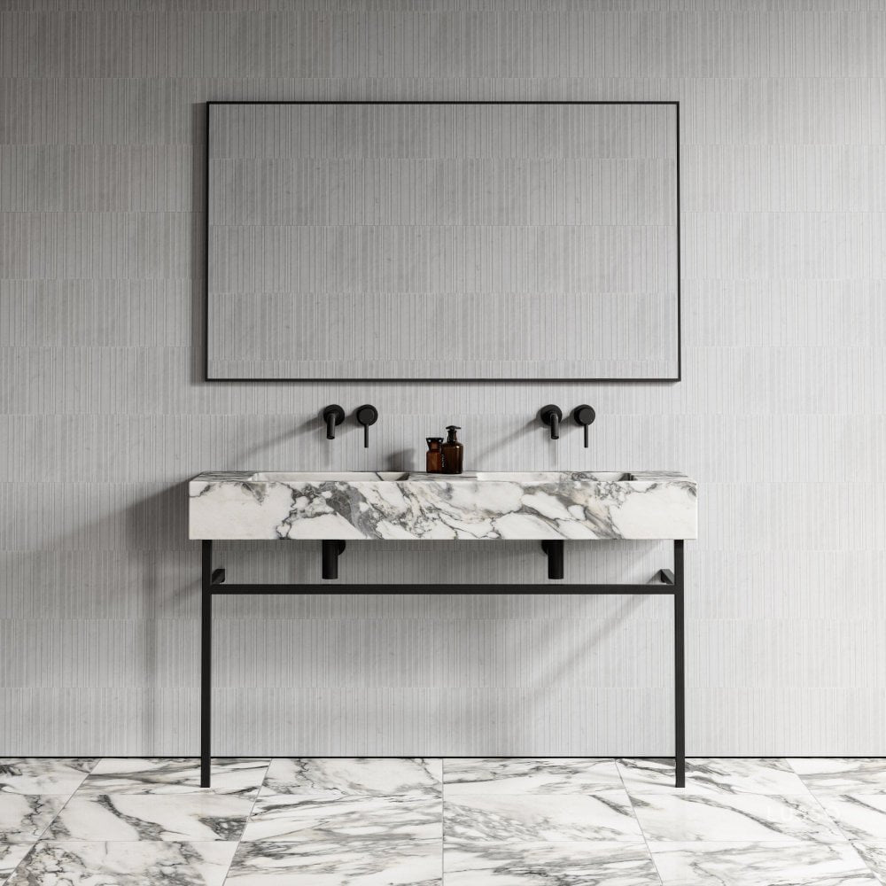 Vernante Arabescato Marble Vanity Unit 1400mm