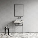 Vernante Arabescato Marble Matte Black Vanity Unit 600mm