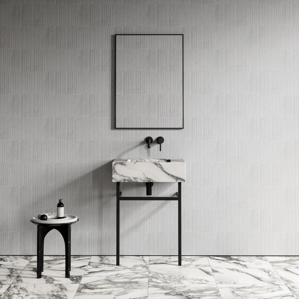 Vernante Arabescato Marble Vanity Unit 600mm