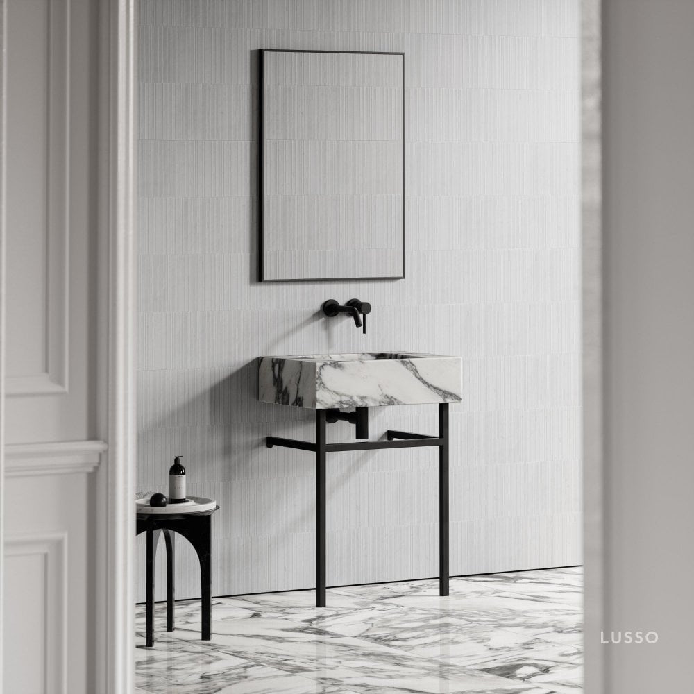 Vernante Arabescato Marble Vanity Unit 600mm