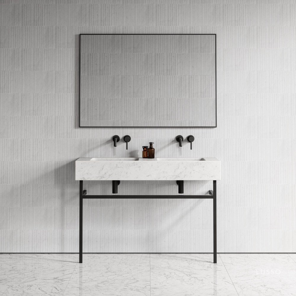 Vernante Carrara Marble Vanity Unit 1200mm