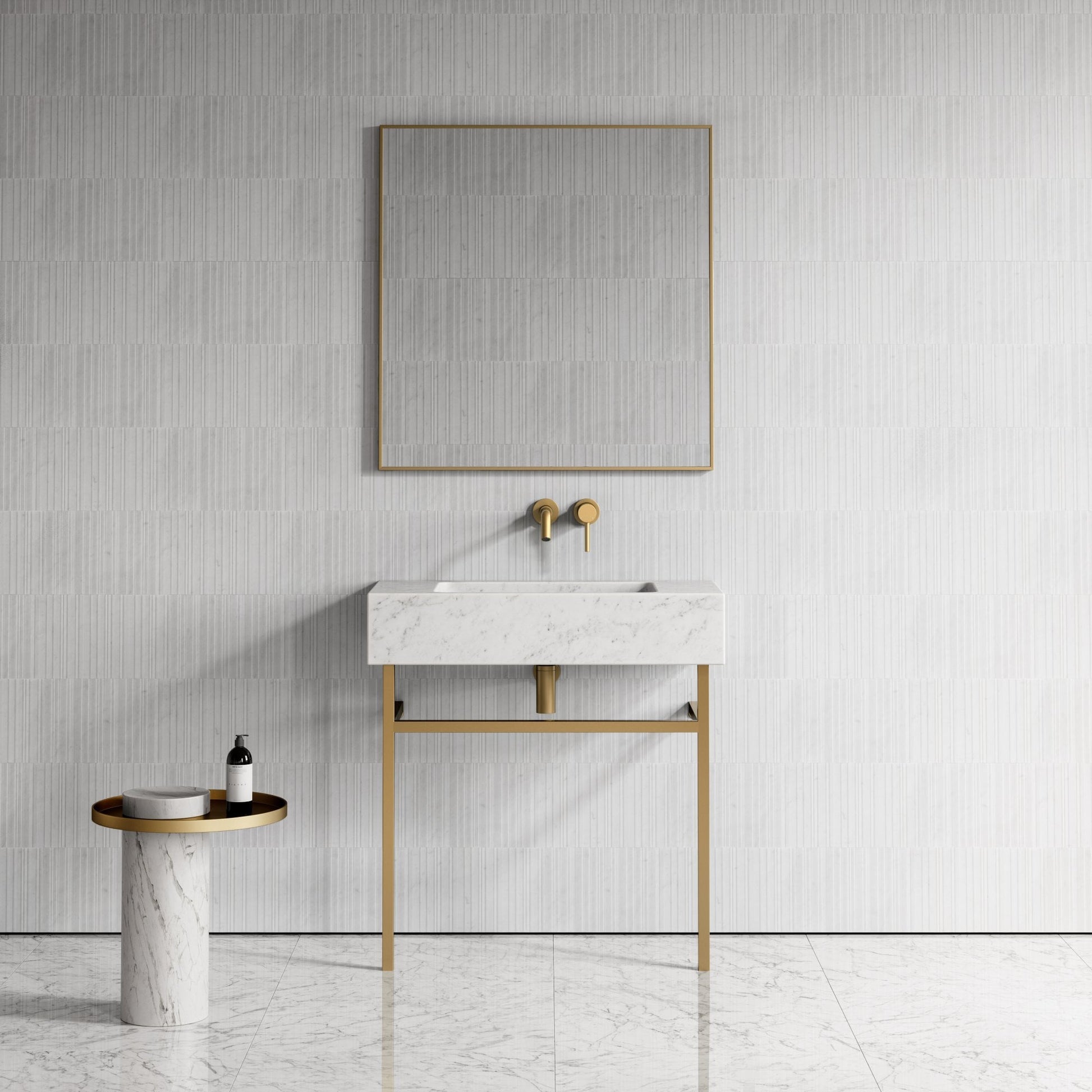 Vernante Carrara Marble Vanity Unit with 800mm