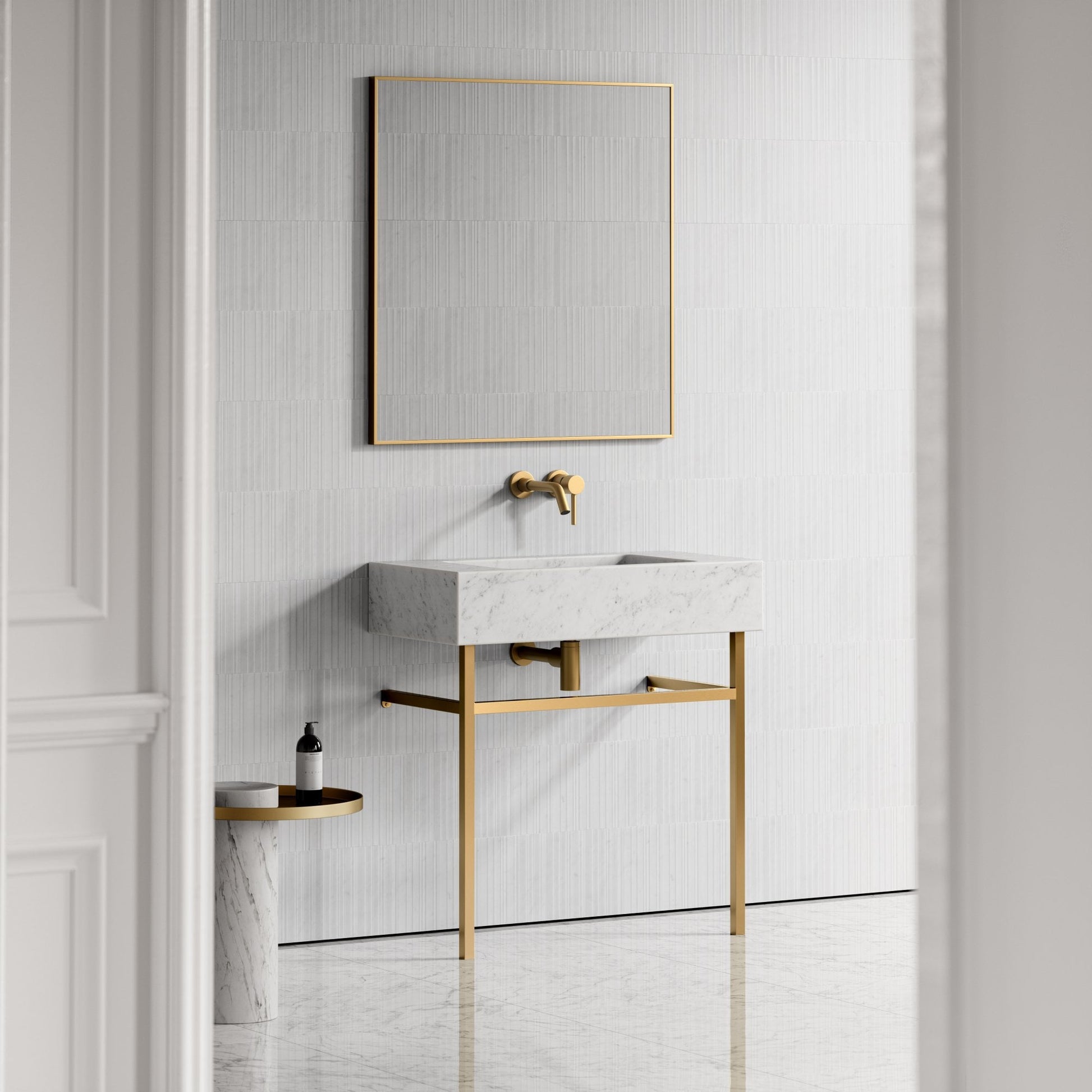 Vernante Carrara Marble Vanity Unit with 800mm
