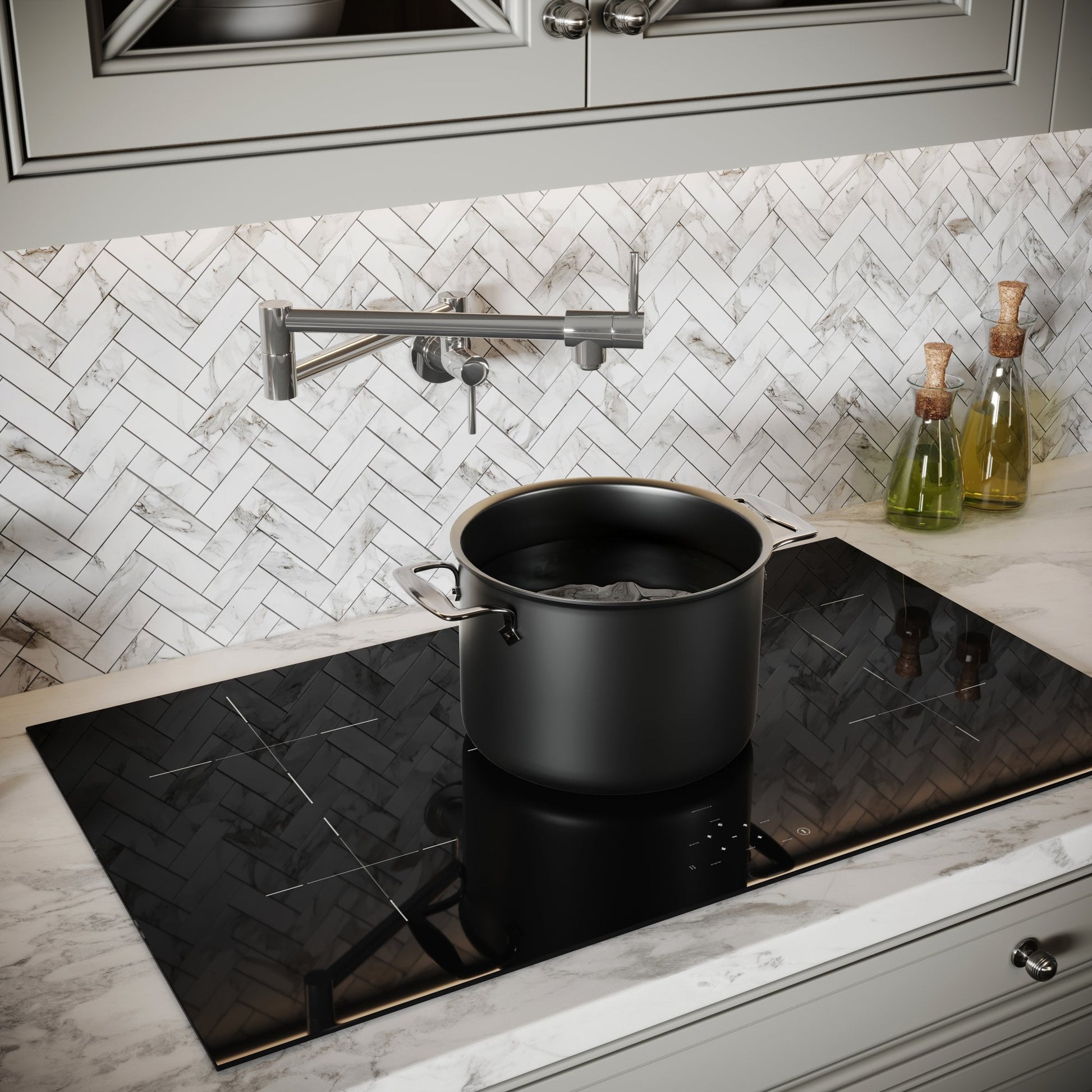 Veroni Modern Kitchen Pot Filler Tap Chrome