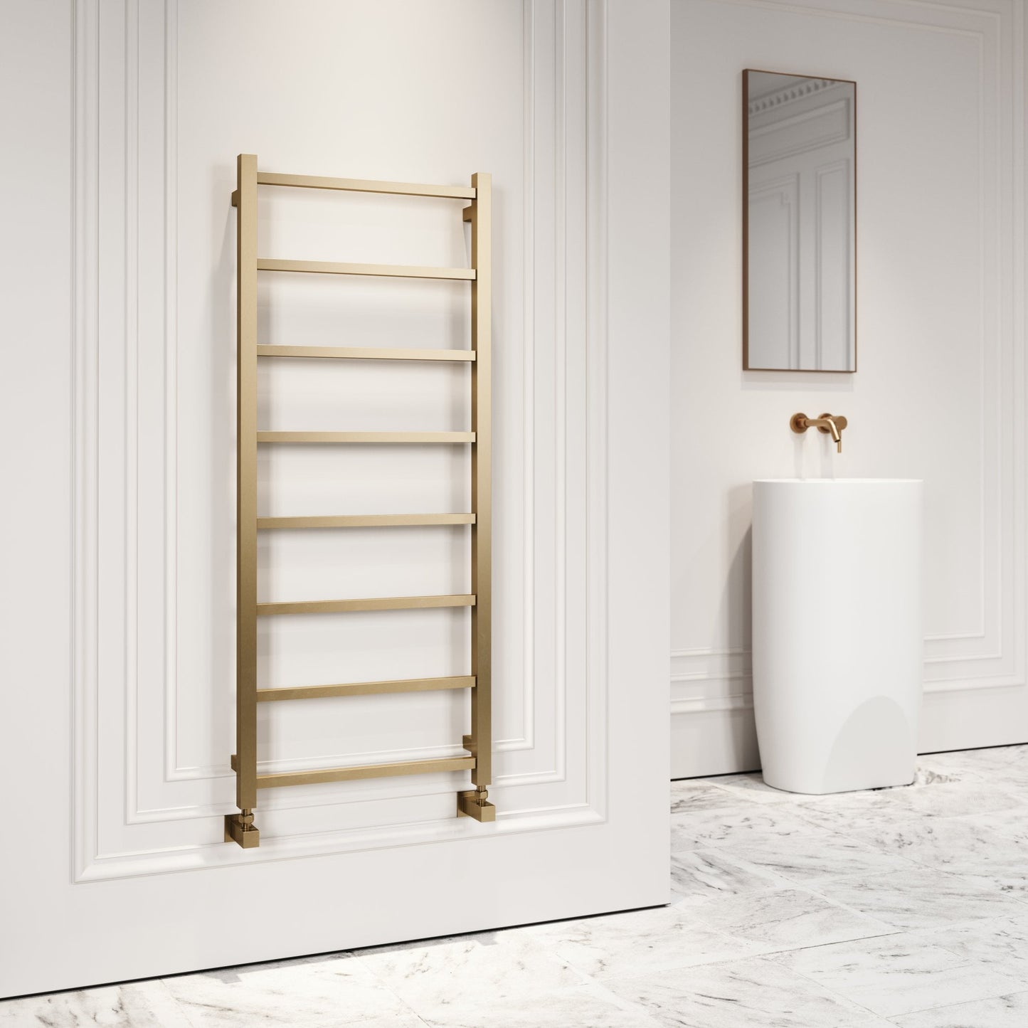 Vertigo Brushed Gold Designer Radiator 1200mm
