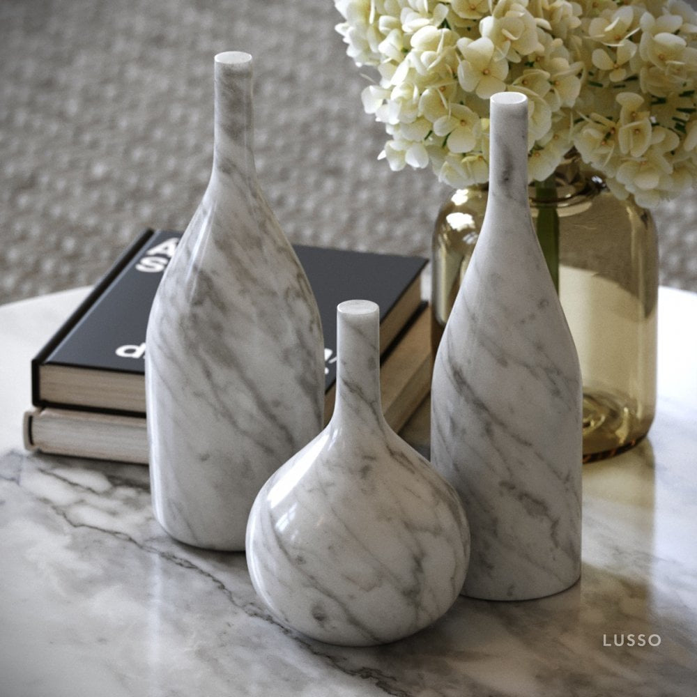 Vino Carrara Marble Wine Bottle