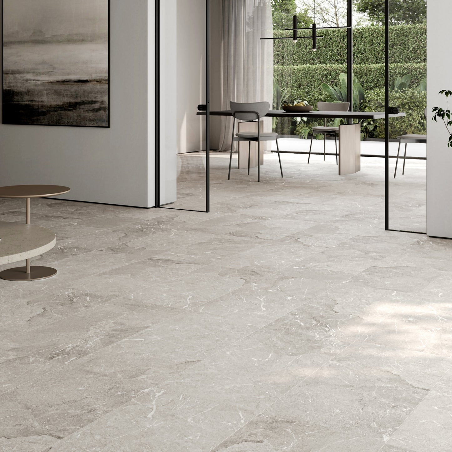 Vittorio Argento Limestone Porcelain Wall or Floor Tile 1200 x 600mm