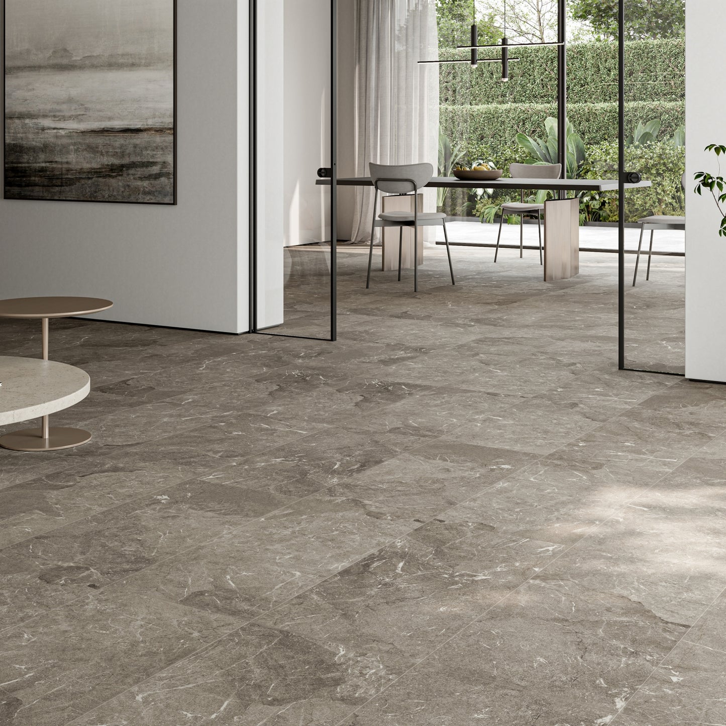 Vittorio Taupe Limestone Porcelain Wall or Floor Tile 1200 x 600mm