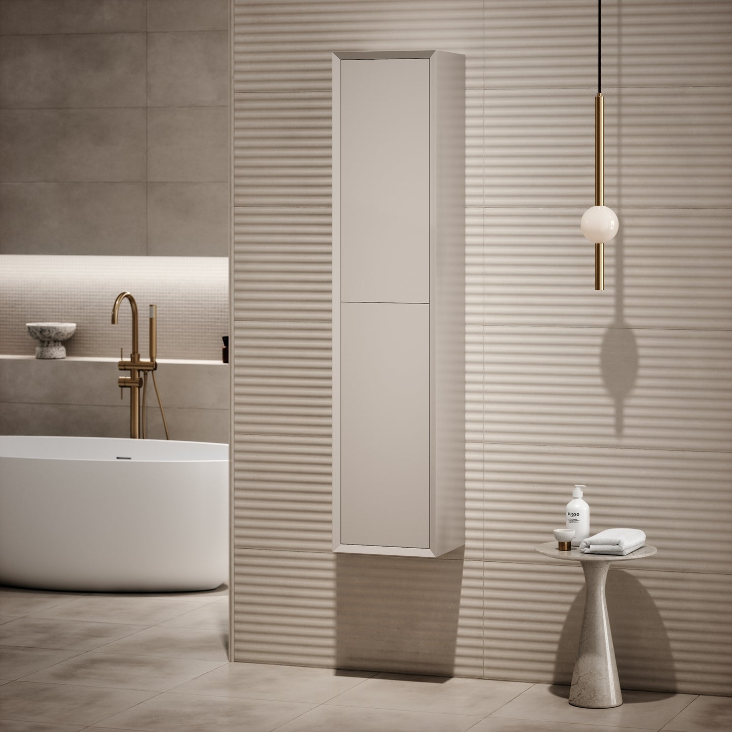 Volini Matte Cappuccino Bathroom Storage Cabinet 350mm