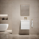 Volini Matte White Vanity Unit with Stone Basin 600mm