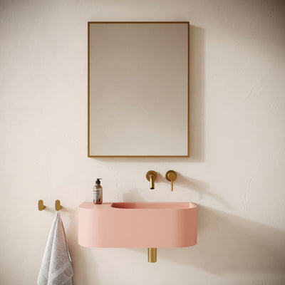 Voluto Blush Concrete Wall Hung Basin 650mm