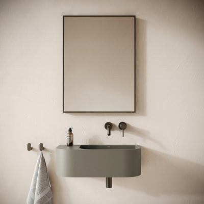 Voluto Oyster Concrete Wall Hung Basin 650mm