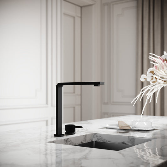 Vuito Modern Square Kitchen Tap Matte Black