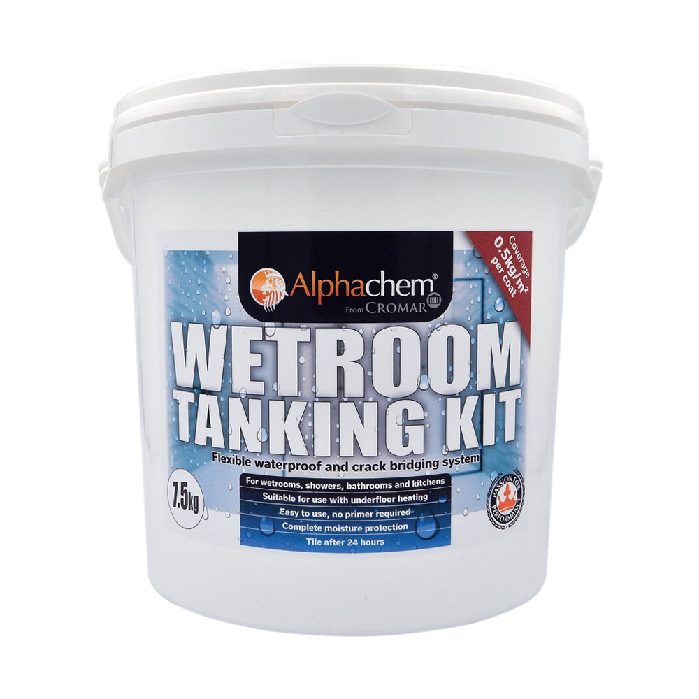 Wet Room Walk in Shower Tray Kit - Centre Drain + Tanking Kit + Brushed Gold Waste Kit (ALL SIZES)