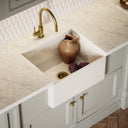 Windsor Single White Ceramic Butler Kitchen Sink 600mm
