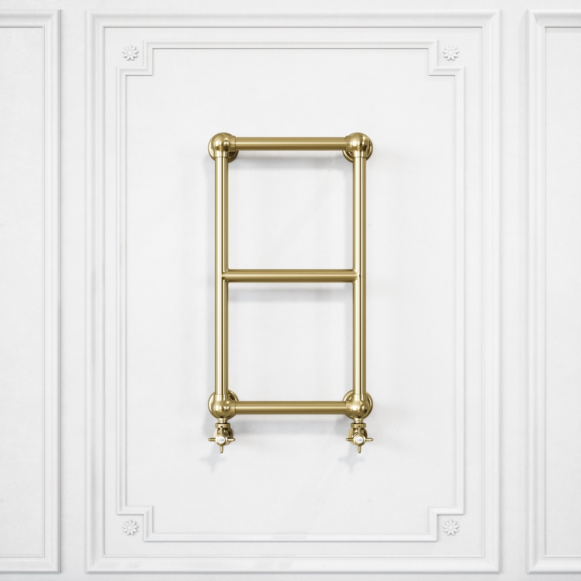 Curzon Wall Mounted 3bar Traditional Radiator Brushed Gold LUSSO