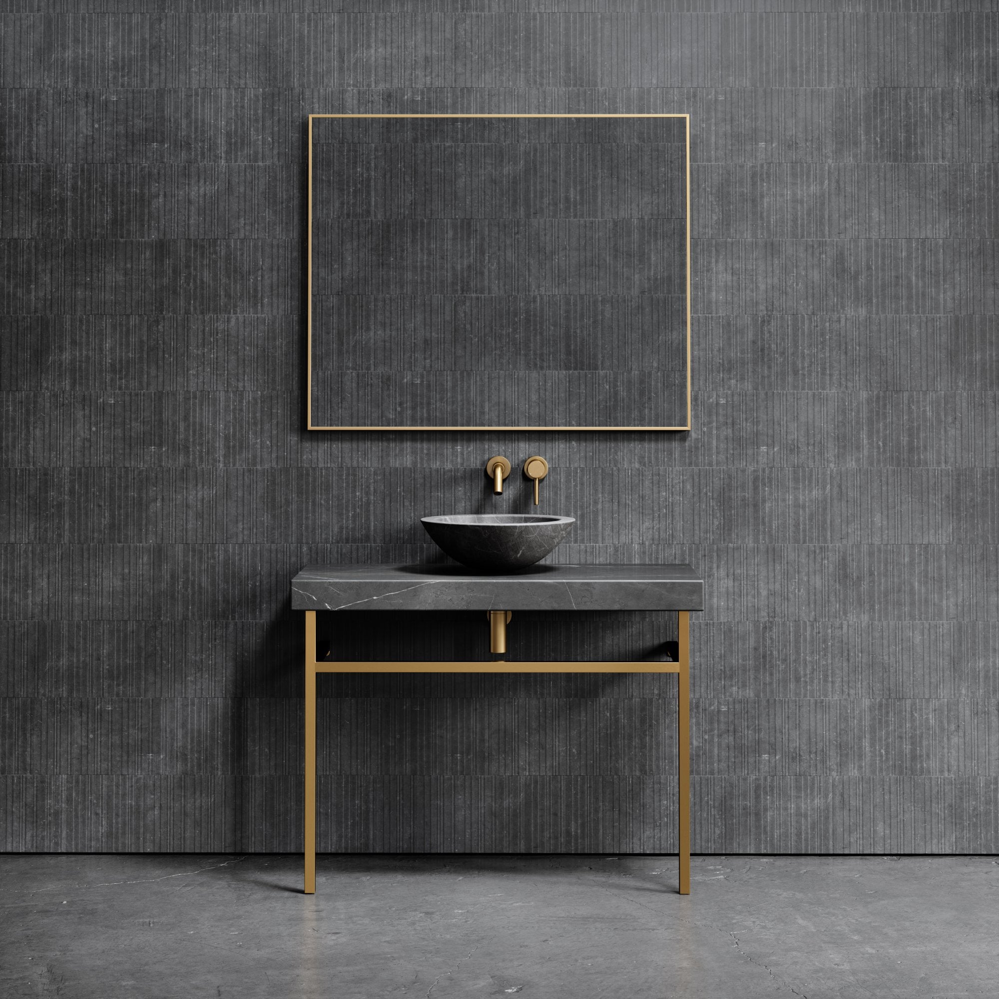 Lomazzo Countertop Vanity Unit Pietra Grey Marble 1000 mm LUSSO
