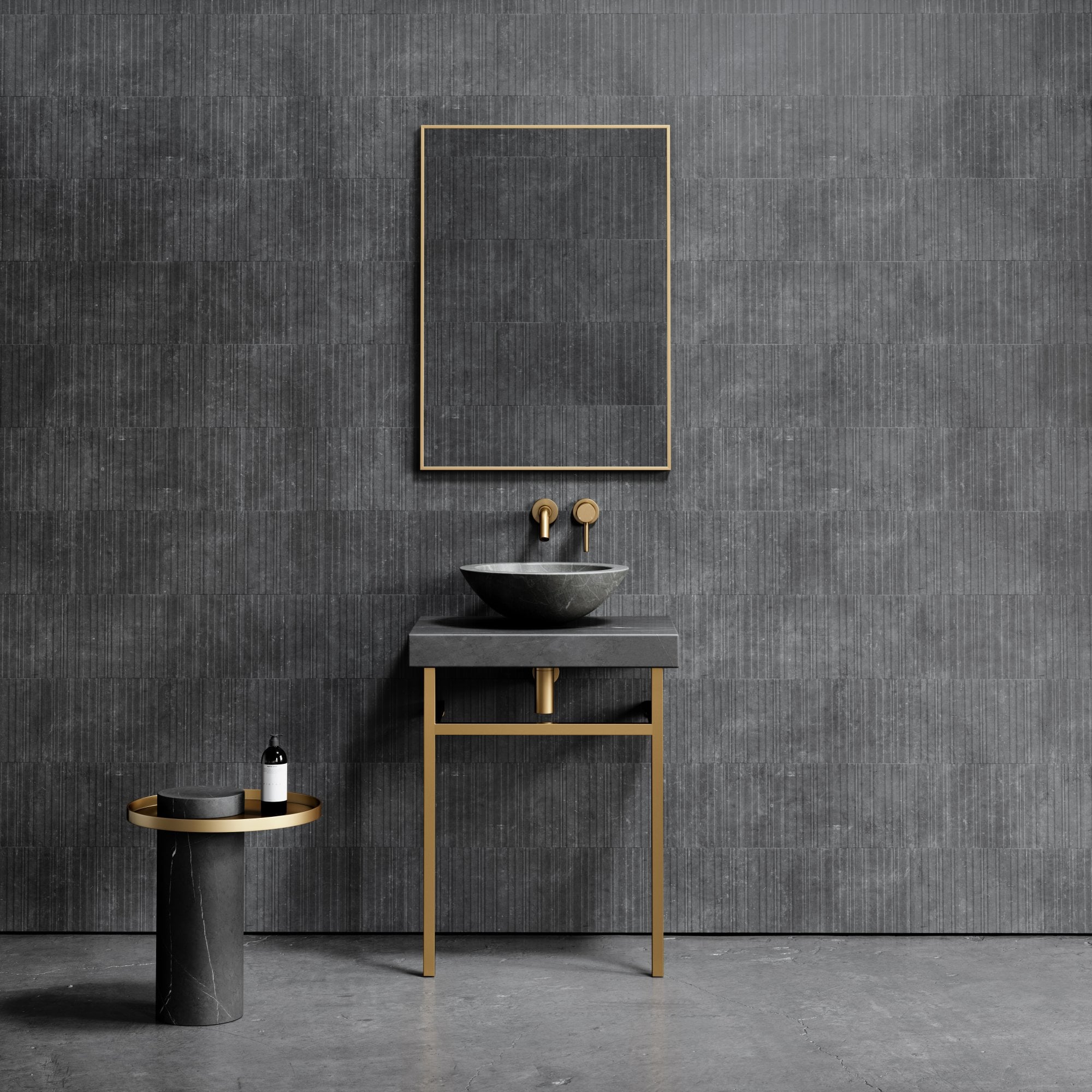 Lomazzo Countertop Vanity Unit Pietra Grey Marble 600 mm LUSSO