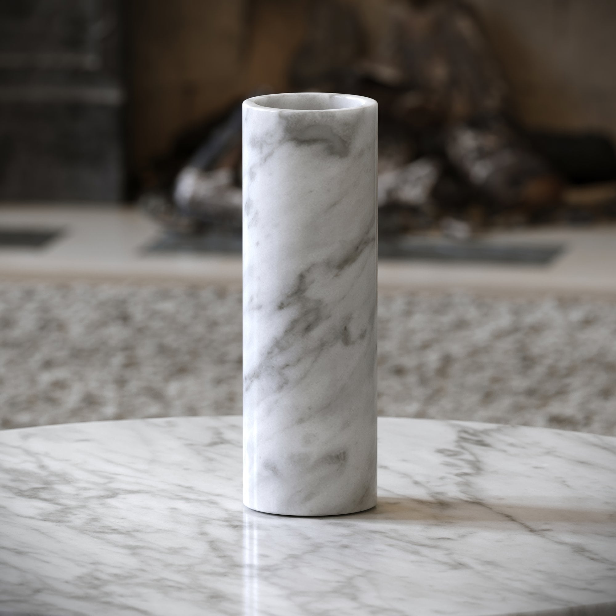 Moretti Carrara Marble Tall Vase LUSSO