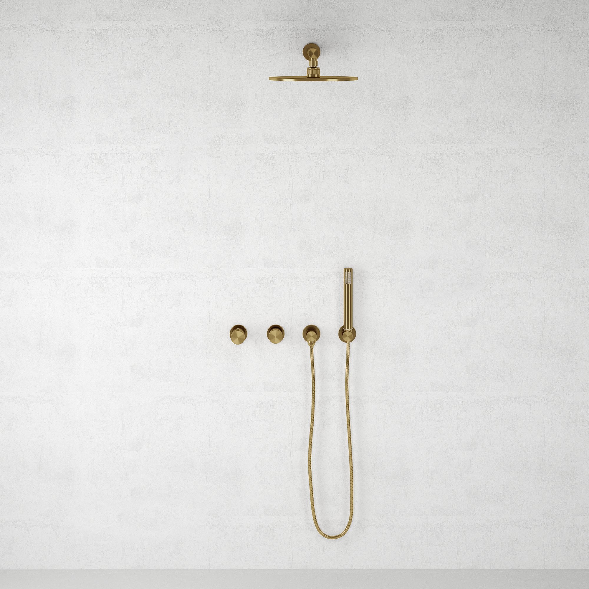 Urban Brushed Gold Thermostatic Shower with Handheld Shower LUSSO
