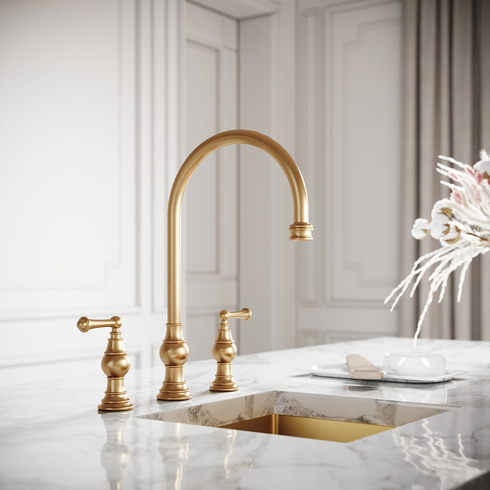 Gold Kitchen Taps | Luxury Brushed Gold Mixer Taps - LUSSO – Page 2