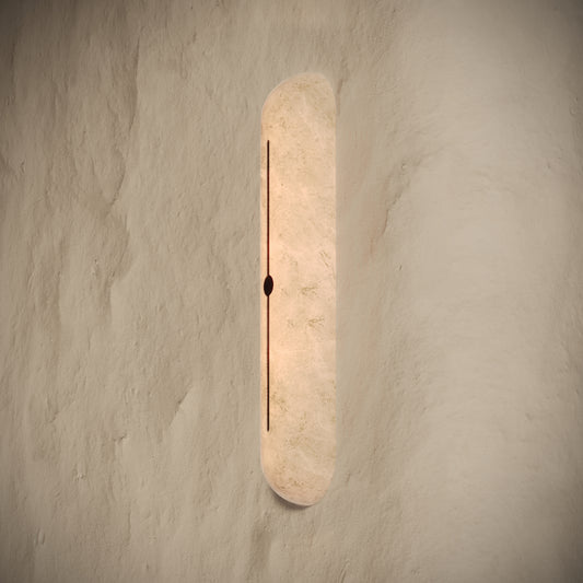 Illumia Alabaster IP44 LED Wall Sconce Light Deep Bronze 450mm