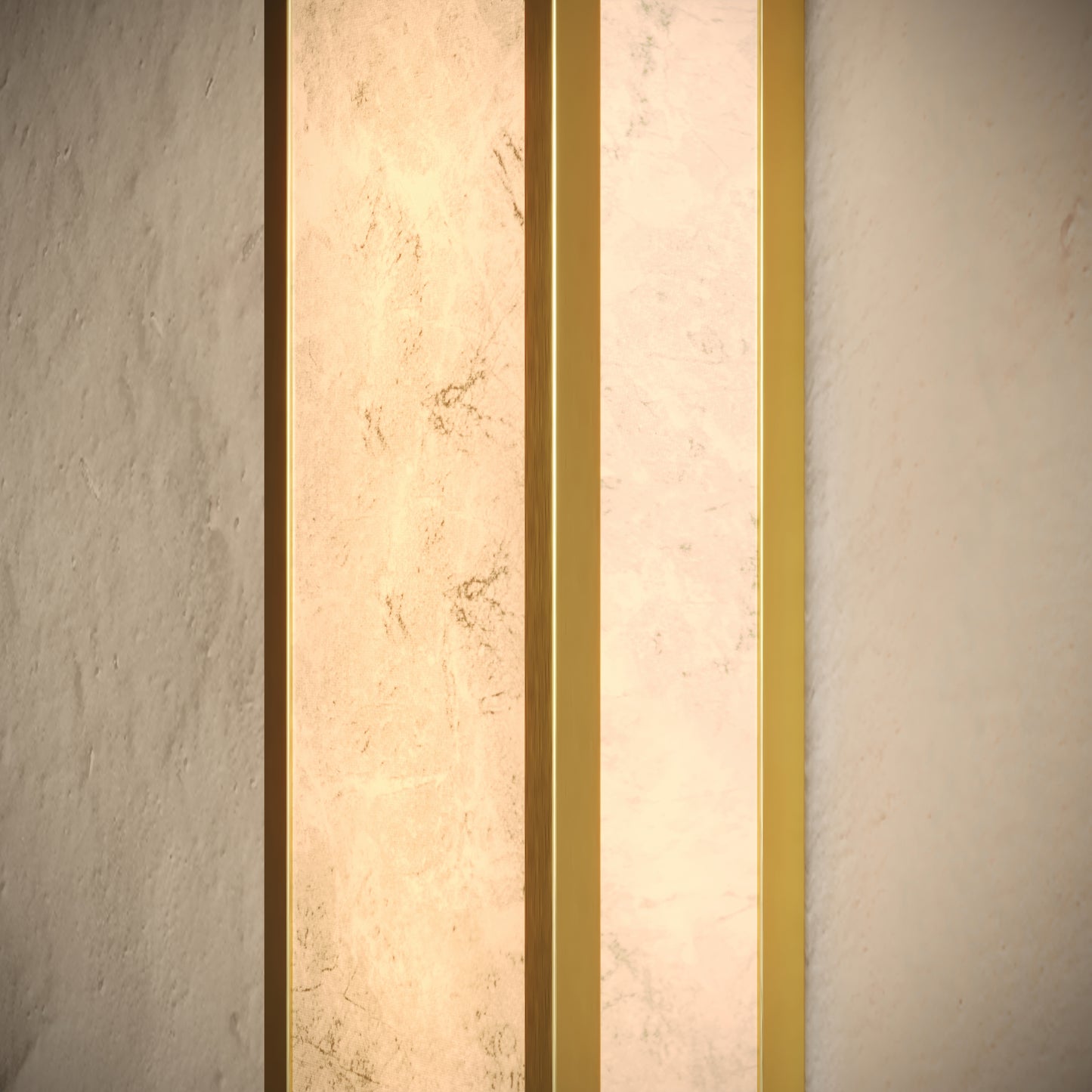 Luceva Alabaster LED Wall Sconce Light Brushed Gold 450mm