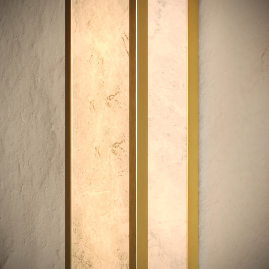 Luceva Alabaster LED Wall Sconce Light Brushed Gold 450mm
