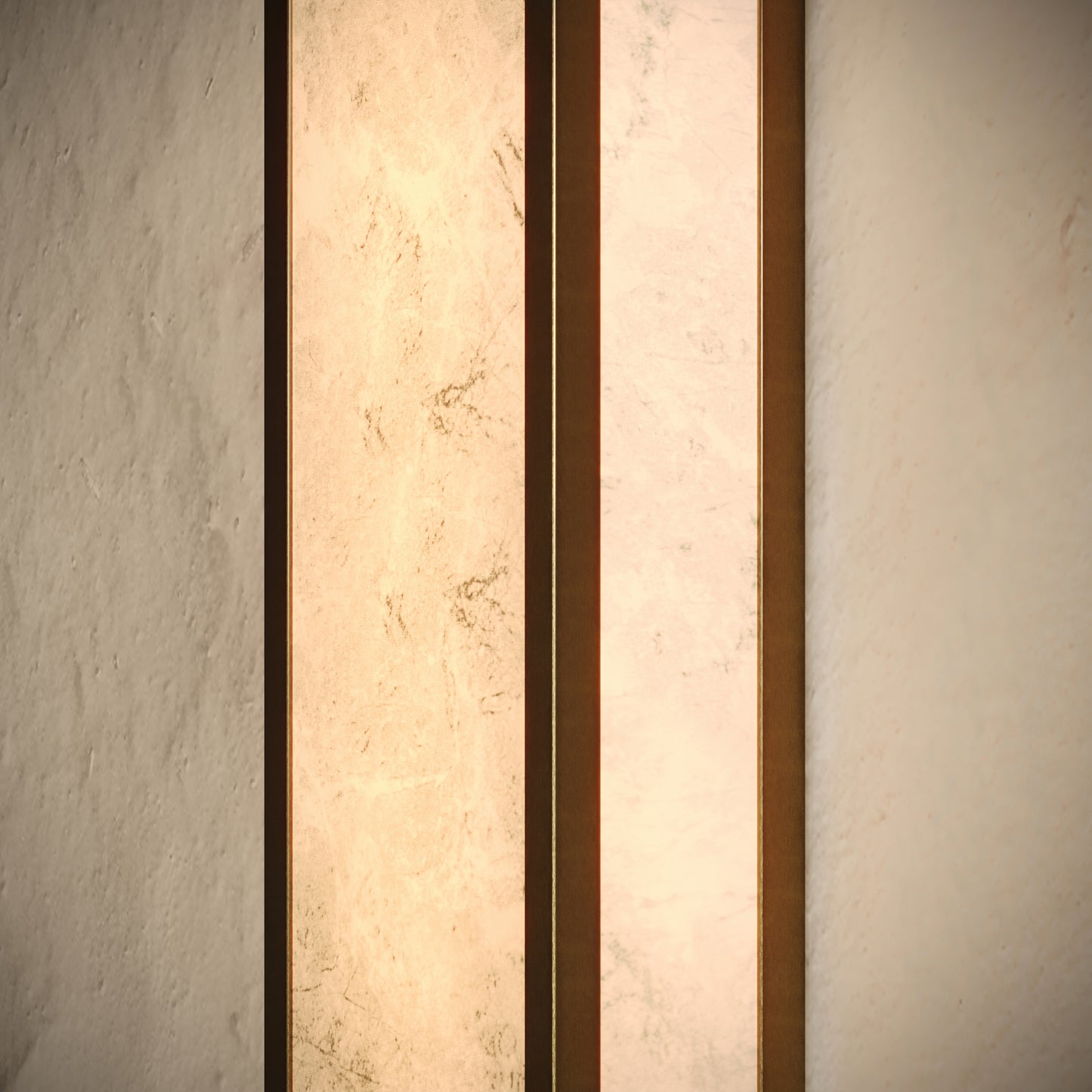 Luceva Alabaster LED Wall Sconce Light Burnished Brass 450mm