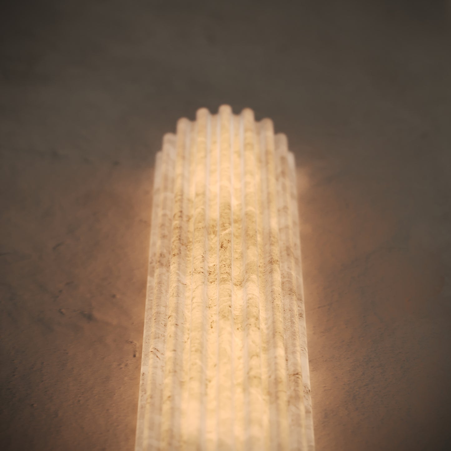Lumera Alabaster LED Fluted Wall Sconce Light 400mm