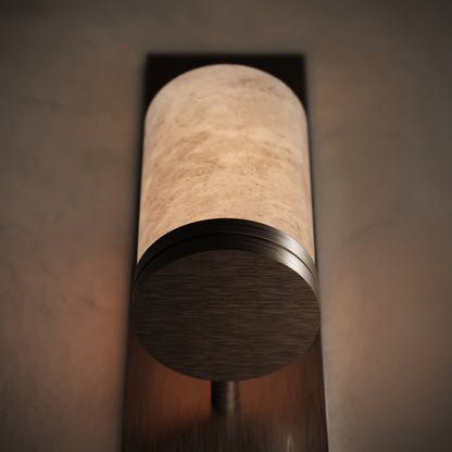 Perluna Alabaster LED Wall Sconce Light Deep Bronze 550mm