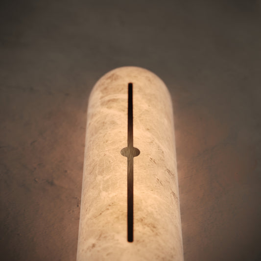 Illumia Alabaster LED Wall Sconce Light Deep Bronze 450mm