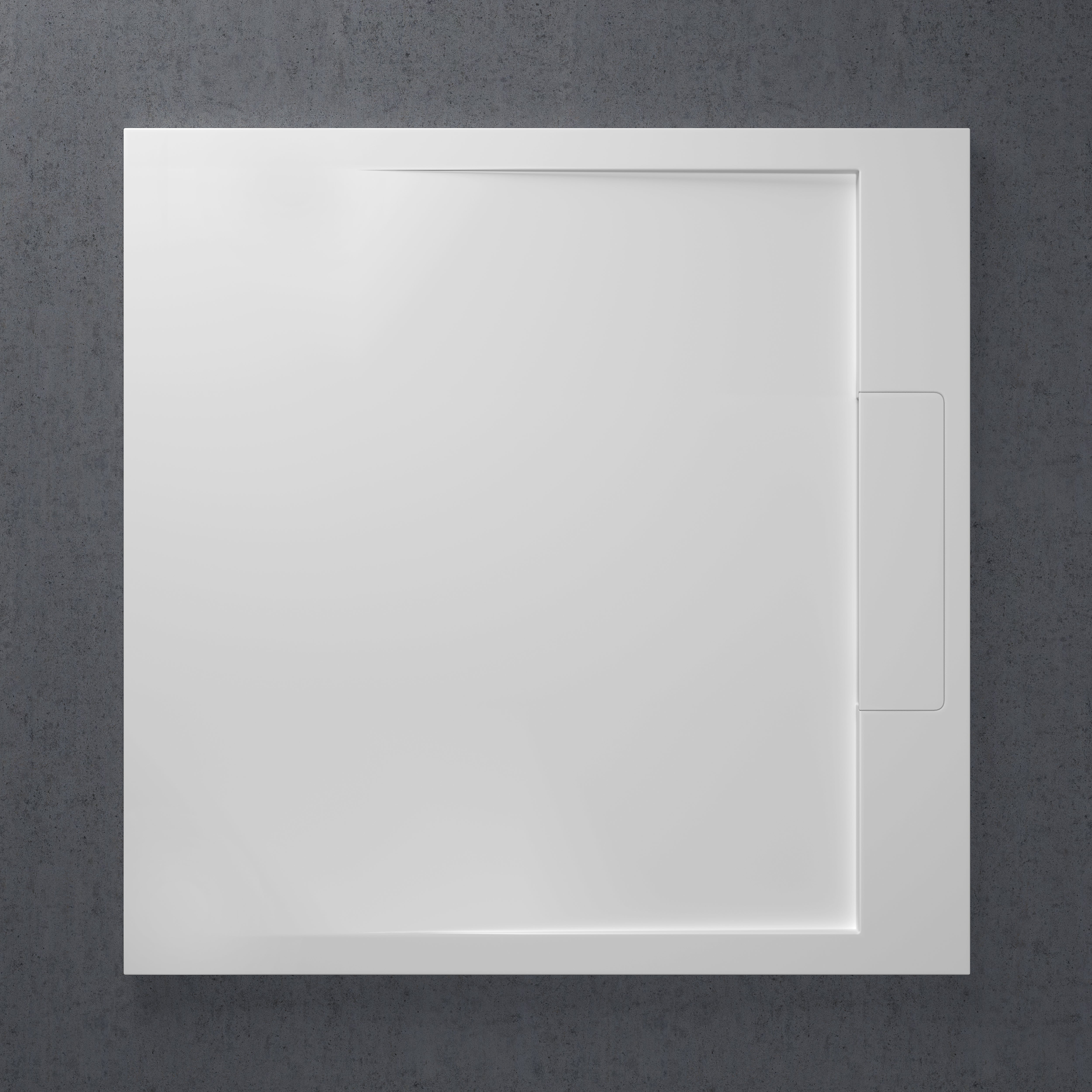 Infinity Stone Shower Tray & Waste Matte White - LUSSO