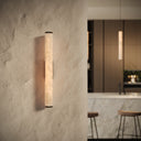 Alabastro Alabaster LED Wall Sconce Light with Burnished Brass Fittings 600mm