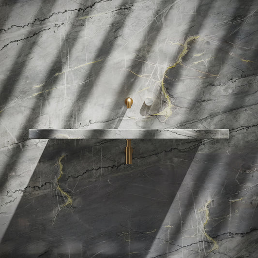 Levitare Amazon Blue Marble Ultra Thin Wall Mounted Basin 1000mm