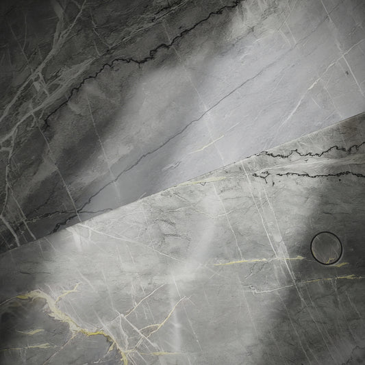 Levitare Amazon Blue Marble Ultra Thin Wall Mounted Basin 1200mm (Offset Waste)