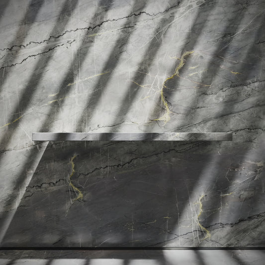 Levitare Amazon Blue Marble Ultra Thin Wall Mounted Basin 1200mm (Offset Waste)