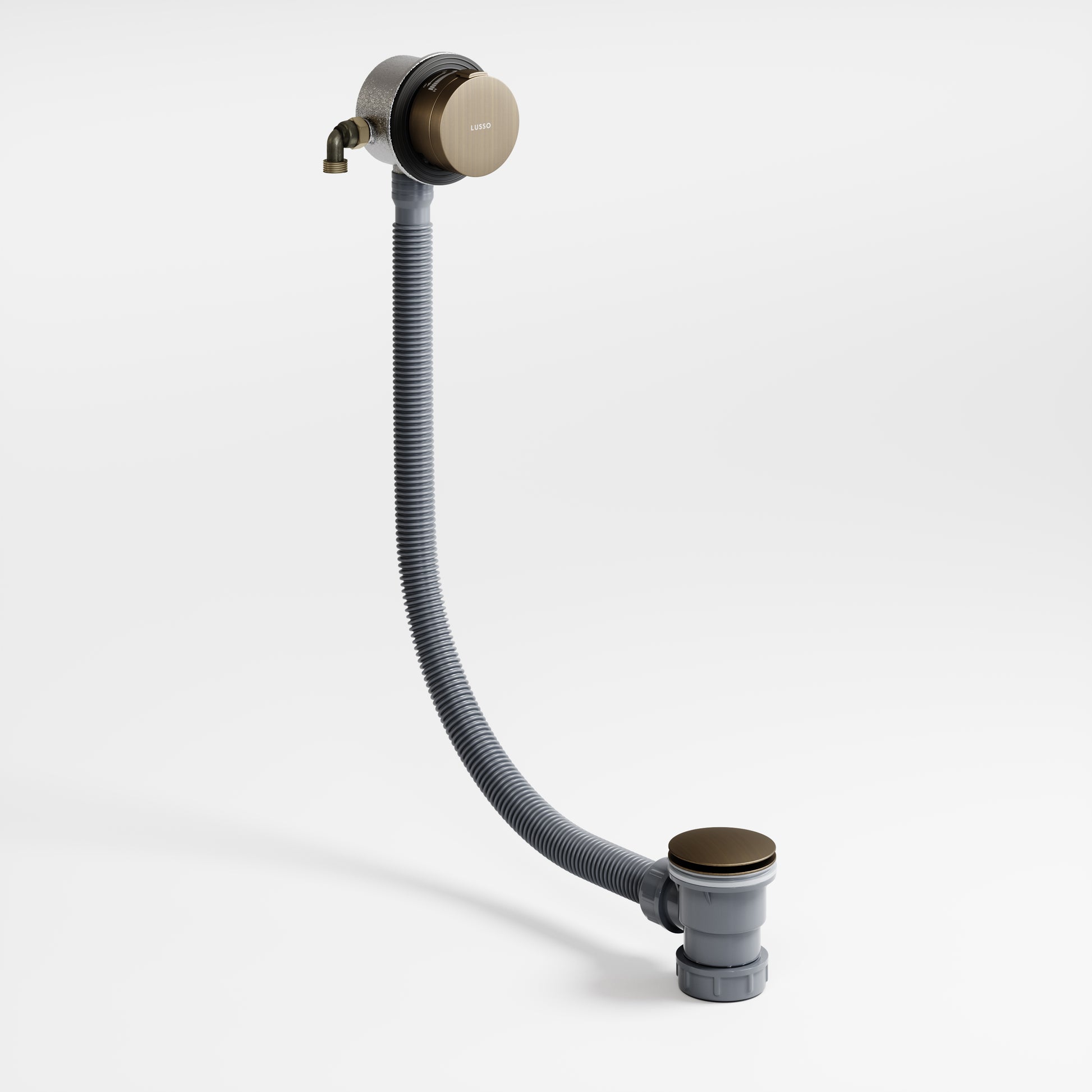 Aquaflow Brushed Bronze Overflow Bath Filler Tap with Overflow & Waste